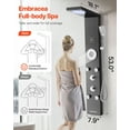 thumbnail image 2 of VEVOR Panneau de Douche Tour Système Acier Inoxydable Colonne Pluie Tête Massage Jet 6 Modes, 2 of 9