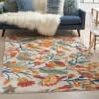 Nourison Allur Floral Ivory Multicolor 4' x 6' Area Rug, (4x6)