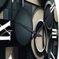thumbnail image 5 of Designart "Fragmented Forms Teal Abstraction" Cubism Oversized Wall Clock, 5 of 5