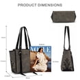 thumbnail image 4 of Montana West Western Tote Bag for Women Studded PU Leather Handbag with Fringe Tassel Fashion Medium Size Shoulder Purse Cowgirl Style Tote, Black, 4 of 6