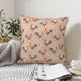 thumbnail image 6 of Fotbe Roosters In Floral Pattern Velvet Decorative Throw Pillow Covers with Elegant Piping, Soft Plush Cushion Cover for Sofa, Bed, Car, Office-20"x20", 6 of 8