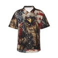 thumbnail image 1 of Balery Bald Eagle Soldier Camisas hawaianas de manga corta para hombre, camisas playeras de corte holgado, camisas de vacaciones con botones,Large, 1 of 7