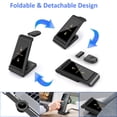 thumbnail image 4 of FDGAO 3 in 1 Wireless Charger, 15W Wireless Charging Stand Station Foldable Fast for Samsung Galaxy /Note, Galaxy Watch5/4/3,Active 2/1, Galaxy Buds (Black- for Samsung), 4 of 9