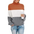 thumbnail image 1 of YAZI Women's Turtleneck Batwing Sleeve Loose Oversized Chunky Knitted Pullover Sweater Jumper Tops, 1 of 14
