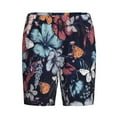 thumbnail image 3 of Picia Flowers ad Butterflies Pajama Shorts for Men, Men's Pajama Bottoms, Sleepwear,Short Pajama Pants-Medium, 3 of 9