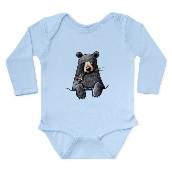 CafePress - Pocket Black Bear Long Sleeve Infant Bodysuit - Long Sleeve Cotton Baby Bodysuit