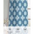 thumbnail image 6 of Blue Floral Sheer Curtains 84 Inch Length 2 Panels Set for Living Room/Bedroom, Spring Flowers Modern Abstract Art Farmhouse Kitchen Curtains Grommet Semi-Sheer Curtains Window Treatments 52"x84"x2, 6 of 7
