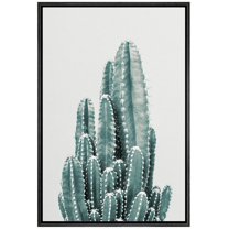 wall26 Framed Canvas Print Wall Art Retro Vintage Southwest Desert Saguaro Cactus Nature Wilderness Photography Realism Floral Botanical Multicolor for Living Room, Bedroom, Office - 24"x36"