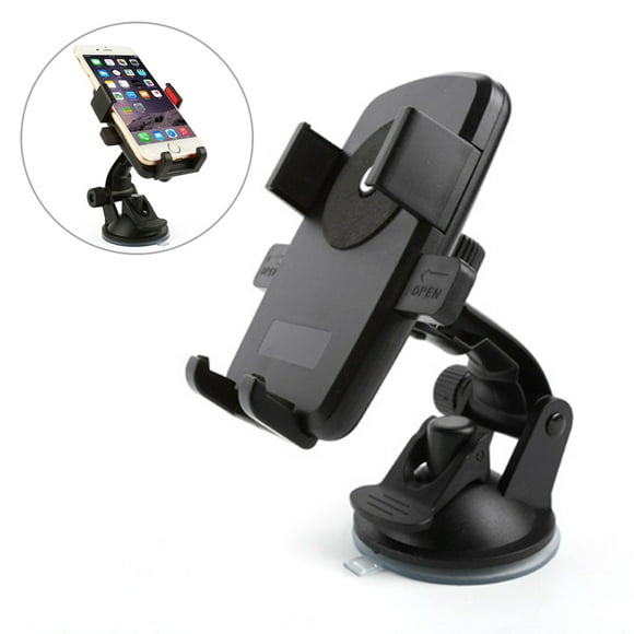 Support de Téléphone pour Voiture Support de Pare-Brise Tableau de Bord Universel pour Téléphone Intelligent et GPS (Noir)