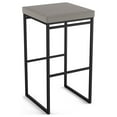 thumbnail image 1 of Amisco Easy 30 in. Bar Stool - Silver Grey Polyester / Black Metal, 1 of 8
