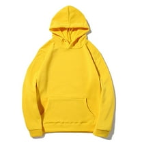 Jalioing Sweatshirt for Men Casual Long Sleeve Athletic Hoodies Solid Color Basic Hooded Pullover with Pocket