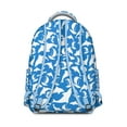 thumbnail image 3 of Cute Baby Whale and Shark Backpack Durable Waterproof Composite Oxford Cloth with Blue Hand Drawn Nautical Creatures, Adjustable Straps, Large Capacity for Outdoor and School Use, 3 of 6