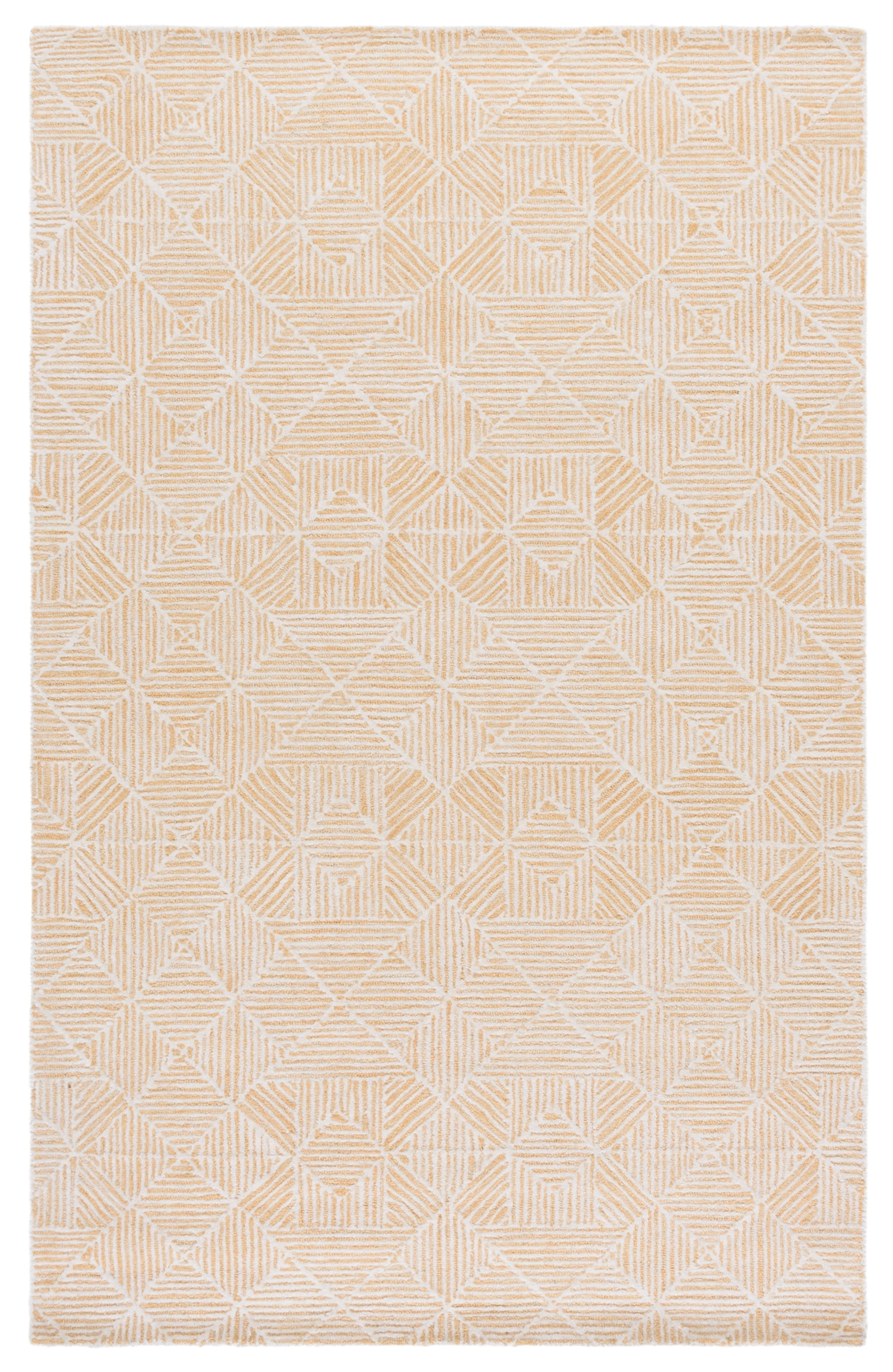 SAFAVIEH Abstract Brock Geometric Area Rug, Gold/Ivory, 5' x 8'
