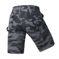 thumbnail image 4 of Zimjoy Men's Camo Ripstop Tactical Cargo Shorts Multi Zipper Pocket Quick Dry Knee Length Outdoor Hiking Fishing Utility Work Shorts Gray 2XL, 4 of 8