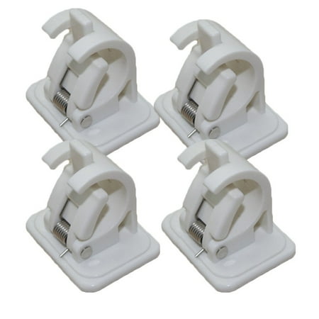

4Pcs Curtain Rods Bracket Hanger Crossbar Wall Hooks Organizer Rails Rack