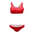 thumbnail image 4 of Rugged Ribbed Two Piece Bikini Set Featuring Wide Strap Top and Mid Waist Swimwear For All Seasons Beachwear, 4 of 5