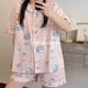 thumbnail image 3 of Sanrio-Pijama Kawaii de manga corta para mujer, ropa de casa con diseño de My Melody, Cinnamoroll, estilo informal, para verano, 3 of 4