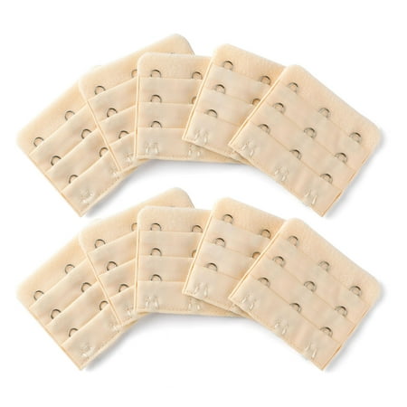 

Allegra K Women s 3 Hook Bra Extenders Extension Buckle Hooks Skin Color 10 Pcs