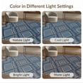 thumbnail image 7 of ODIKA 8'x10' Washable Area Rug Solid Structured That Layout Lines Balanced Couch Navy Geometric for Dining Room, Large Office, Lounge, Non-Slip Chair-Friendly Mat, 7 of 7