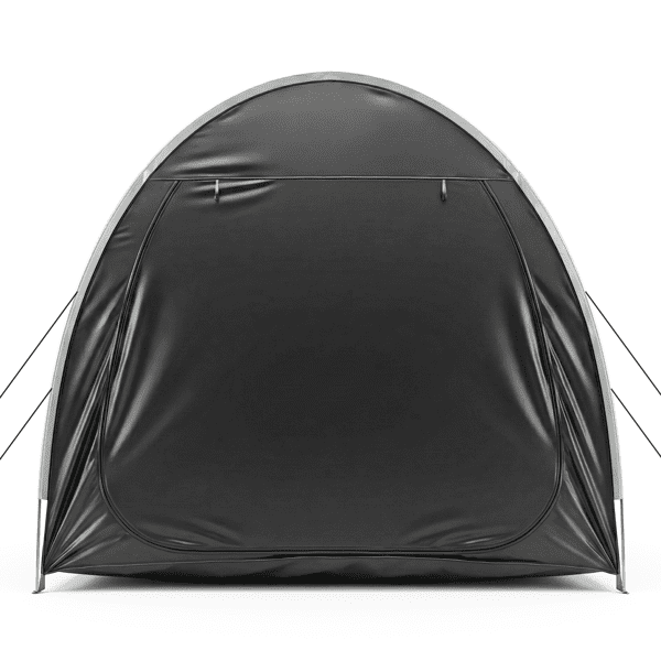 6.8x2.6Ft Bicycle Storage Shed, 210D PU Silver Coated Oxford Cloth Black Arc Bike Cover with Storage Bag & Carry Bag