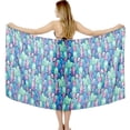 thumbnail image 5 of LA LEELA Women's Bikini Beach Wrap Swimwear Cover up Bathing suit Summer Wraps Swimsuit Sarong Skirts for Women One Size Lapis, Leaves, 5 of 5