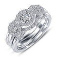 thumbnail image 3 of Lafonn Classic Sterling Silver Platinum Plated Lassire Simulated Diamond Ring (0.97 CTTW), 3 of 5