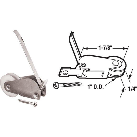 Slide-Co 11314 Adjustable Sliding Screen Door Roller, 2-Pack
