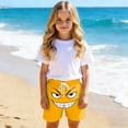 thumbnail image 7 of Shorts Girls Size 7-8Y Kids Smirk Face Print Drawstring Swim Shorts, 7 of 7