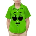 thumbnail image 2 of Piuwrlz Green Short Shirts Sleeve Toddler Boys Graphic polo Pocket Pullover T Shirts Green Size 6 Years, 2 of 9