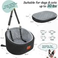 thumbnail image 2 of Asiento de coche para perros Lealchum para perros pequeños de hasta 14 kg, ultrasuave, 2 of 6