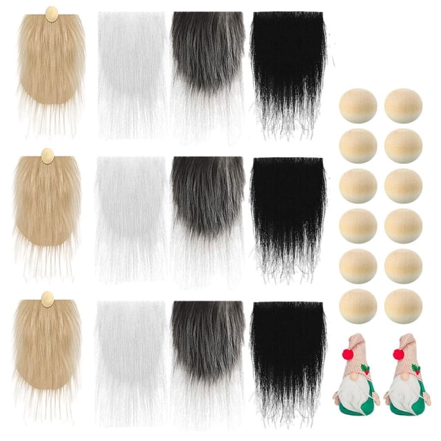 12 Piezas de Barba de Gnomo de Piel Sintética 12 Piezas de de Sin Terminar para Elaborar Tela DIY Decoraciones Navideñas Hechas a Gloria Barba de gnomo de piel sintética