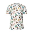 thumbnail image 5 of Wukai Travel1 Print Men's Short-Sleeved Mesh T-Shirt,Quick-Dry Short Sleeve Workout T-Shirt-Medium, 5 of 8