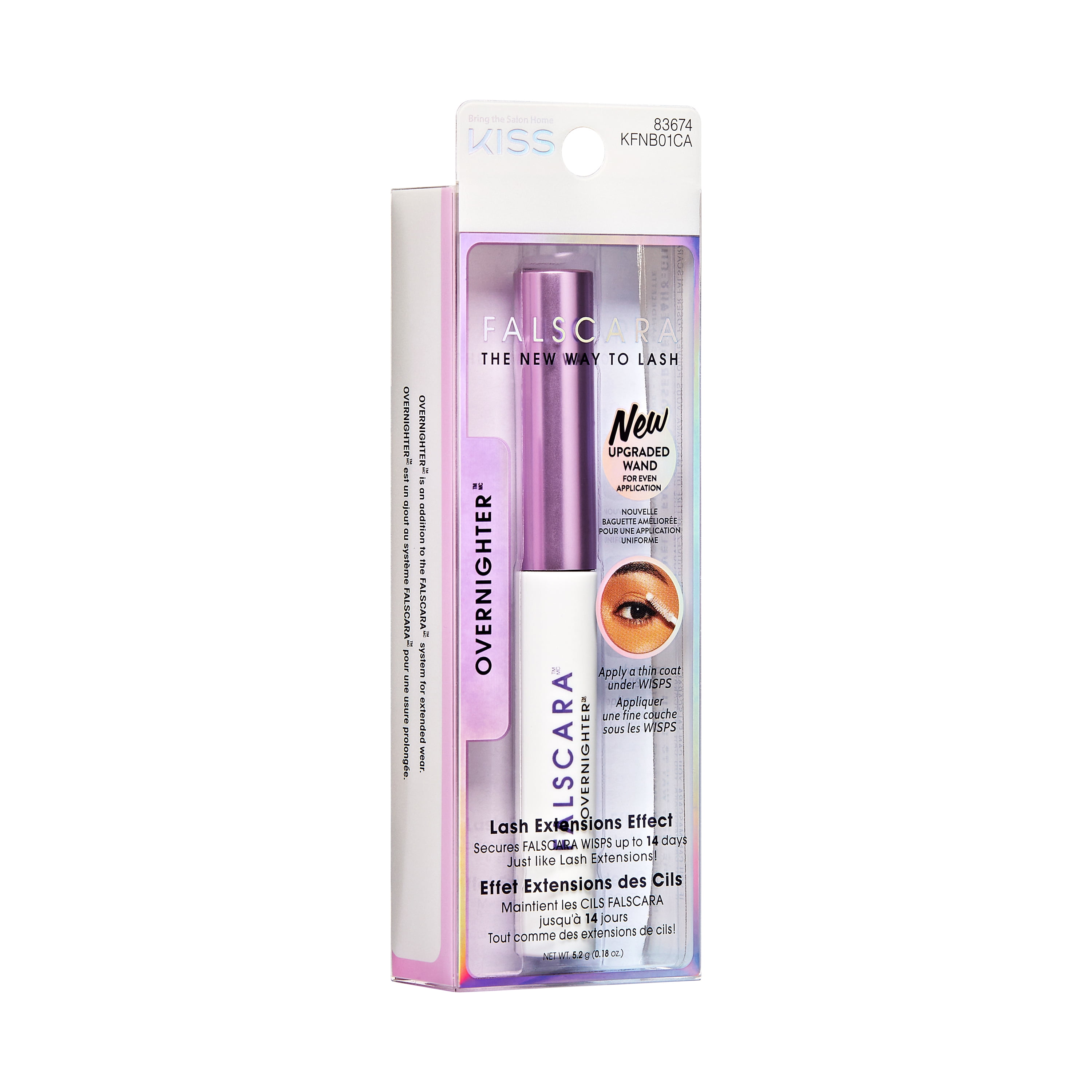 KISS Falscara 7 Piece All Inclusive Bundle, Lash Extension Kit, Lengthening Wisps, 126 Lash Clusters