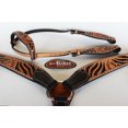 thumbnail image 3 of Horse Show Saddle Tack Rodeo Bridle Western Leather Headstall Breast Collar 7820, 3 of 3