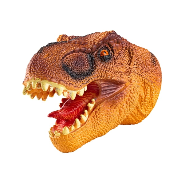 Eoozwa Lifelike Dinosaur Hand Puppet Rubber Realistic Movable Mouth Interactive Role Play Toy for Decor Storytelling Fun Gift