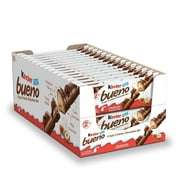 Kinder Bueno, Milk Chocolate and Hazelnut Cream, 30 Pack, 2 Individually Wrapped Chocolate Bars Per Pack, Easter Basket Stuffers, 45 oz