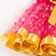 thumbnail image 6 of VNKIDY Girls Skirts Kids Polka Dot Tutu Skirt Layered Tulle With Satin Bow Decor Ruffled Hem For Party Dance Performance Wear Classic Bottoms Pink 9-11 Years, 6 of 6
