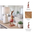 thumbnail image 5 of Decorative Bikini Duck Figurine for Home Decor - Wooden Sculpture for Bathroom, Office, and Living Room Decor - Quirky Accent for Shelf Display, Coffee Table, or Entryway - 12", Brown & Red, 5 of 12