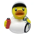 thumbnail image 1 of Cosplaying VINYL Duck Figure, Unique yellow vinyl rubber duck for bicycles (yellow), 1 of 5