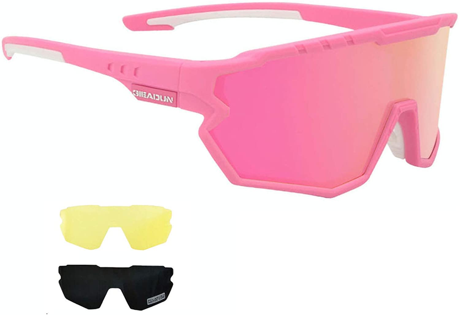 pink cycling glasses