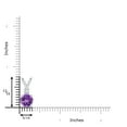 thumbnail image 3 of ANGARA Natural 2.45 ct Amethyst V-Bale Pendant with Diamond in 925 Sterling Silver for Women (Size-9mm) | February Birthstone, Anniversary, Jewelry Gift for Women | Natural Amethyst Necklace, 3 of 7