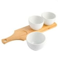 thumbnail image 4 of Gibson Home Gracious Dining 3 Piece Tidbit Bowl Set with Bamboo Tray, 4 of 5