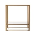 thumbnail image 6 of SEI Furniture Horten 22" Square Glass Top End Table in Gold, 6 of 6