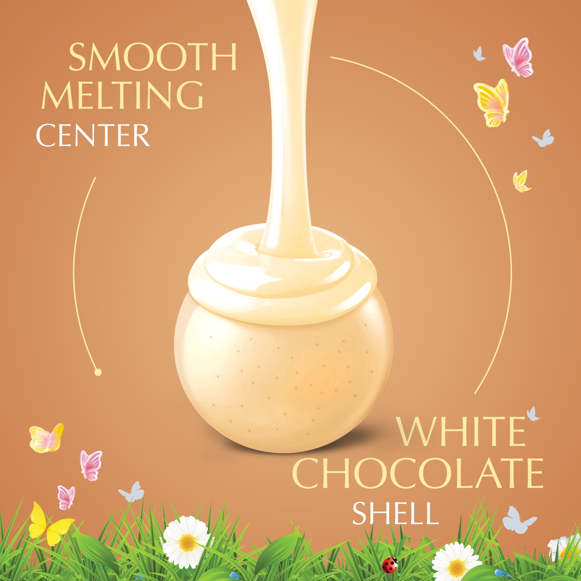 Lindt LINDOR Easter Carrot Cake White Chocolate Candy Truffles with Carrot Cake Flavor, 5.1 oz. Bag