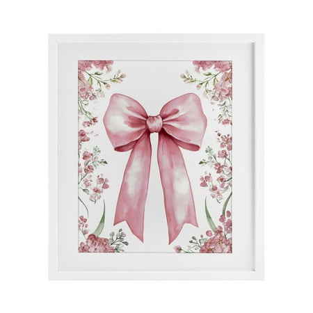 Stupell Industries Floral Bouquet Pink Bow White Framed Print Under Glass design by Creative Studio 21 x 17 Stupell Industries Floral Bouquet Pink Bow White Framed Print Under Glass design by Creative Studio 21 x 17