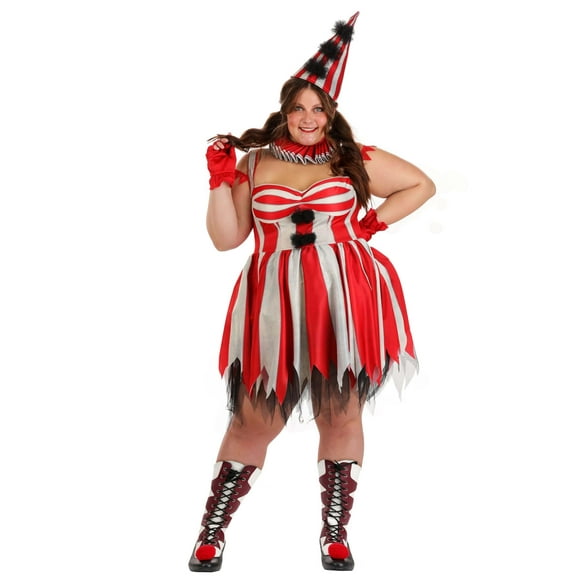Plus Size Sinister Circus Clown Costume for Women