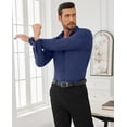 thumbnail image 5 of Youclos Long Sleeve 4-Way Stretch Dress Shirts for Men Button Down Shirt Muscle Fit, 5 of 5