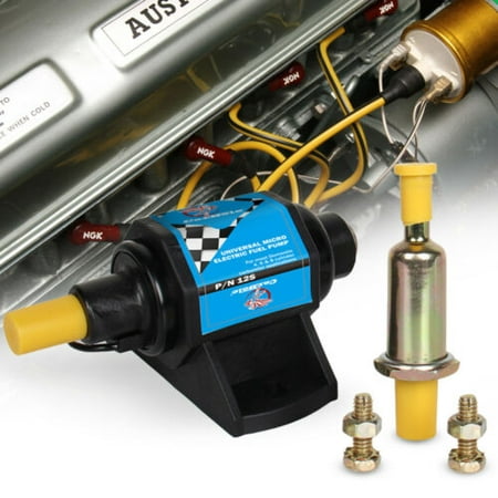 Low Pressure 4-7 PSI Micro Electric Fuel Pump For Use w/Carburetor 35 GPH 12V