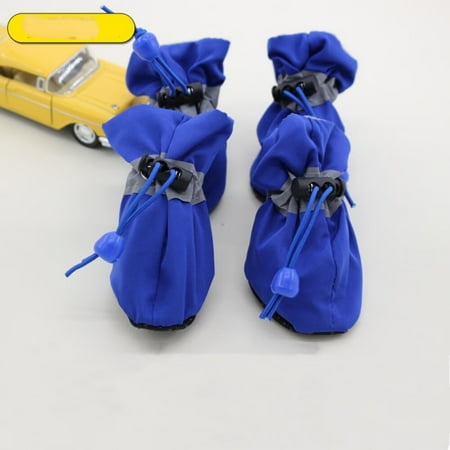 Waterproof Dog Shoes for Hot Pavement  Puppy Booties with Reflective Straps  Anti-Slip Sole Dog Rain Boots Dog Paw Protector Shoes for Small Medium Cats Dogs  Red