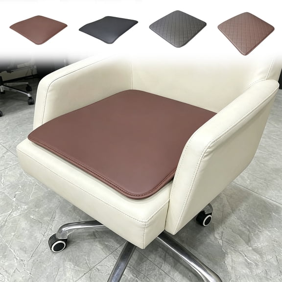 Office Leather Chair Cushion Padded Seat Cushion for Computer Desk Chair Barber Chair Gaming Chair Sofa Chair Waterproof, Black, Ccwuwei